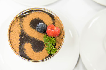 Chocolate mousse in a glass