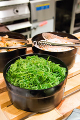 A delicious fresh seaweed salad.