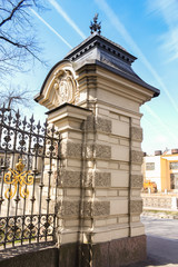 Architectural pillar of the palace garden.