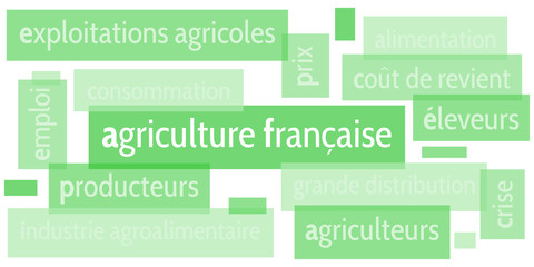 Fototapeta premium Nuage de Mots Agriculture Française v5