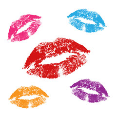Kisses, sexy lipsticks  - obrazy, fototapety, plakaty