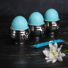 Easter eggs. Festive decoration. Happy Easter! © Alesia Berlezova