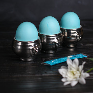 Easter eggs. Festive decoration. Happy Easter!
