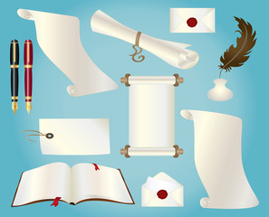 Vintage stationery vector