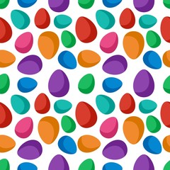 easter egg icon seamless pattern