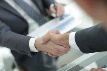 closeup.handshake of two businessmen
