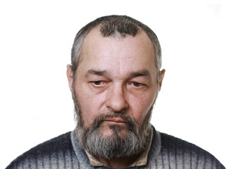 Fototapeta premium Real man on white