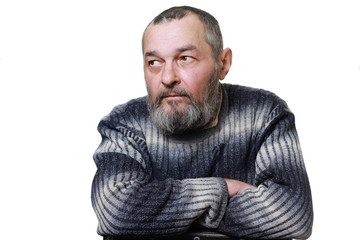 Obraz premium Real man on white