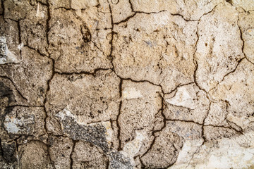 Grunge concrete cement wall with crack in industrial building, great for your design and texture background