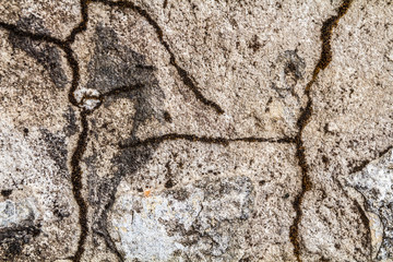 Grunge concrete cement wall with crack in industrial building, great for your design and texture background