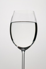 poured still water in wine glass