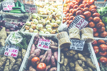 Fruits and vegetables.Farmer's Market. San Jose, Costa Rica, tropical paradise.