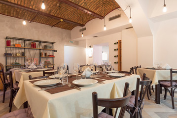 Interior of a restaurant