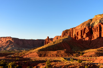 Naklejka premium Sunset at Capitol Reef National Park Geological Formations, Utah