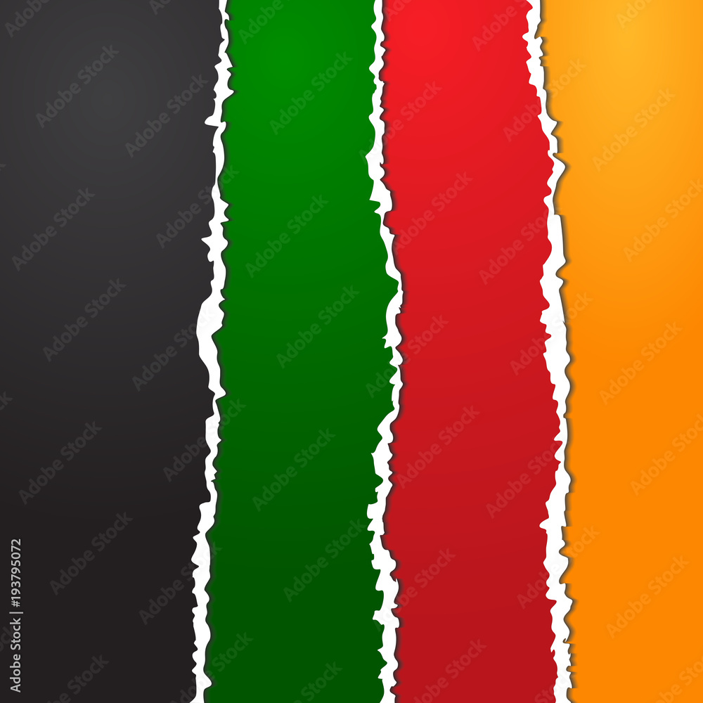Poster torn paper colorful collection – stock vector