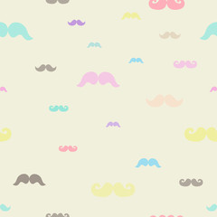 Mustache seamless pattern. vector eps10.