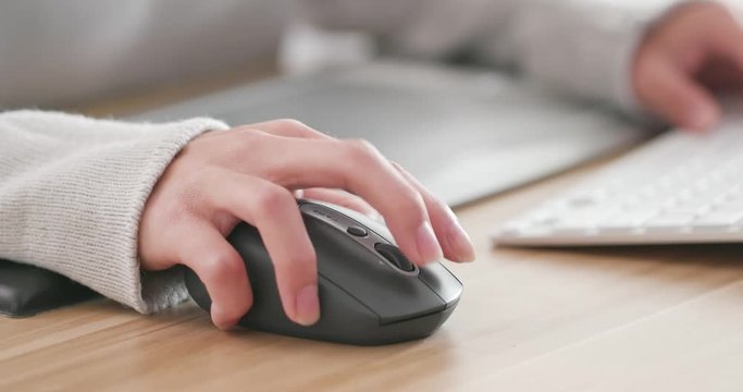 Woman use of notebook computer