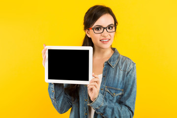 Young woman with tablet computer