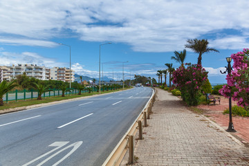 road along the sea to Alanya.