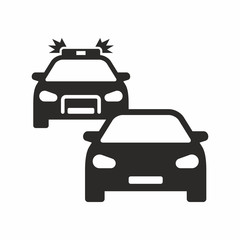 Car chase icon