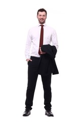 Obraz premium Beautiful happy businessman