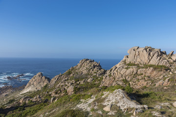 Fototapeta na wymiar Rocas en la costa de Camariñas (La Coruña - España).