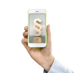 Smart phone with online lawyer app