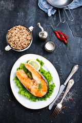 fried salmon