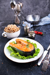 fried salmon