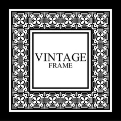 Vintage ornamental white retro frame. Template for design. Vector illustration