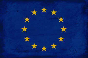 Vintage European Union flag background