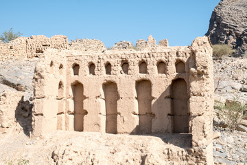 Tanuf, Sultanate of Oman is a village placed almost half-way between the cities Nizwa and Bahla. It is famous for its historical ruins of the old village.