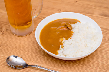 カレーライスとビール
