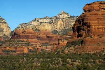 Sandstone Rock Formations in the Red Rock-Secret Mountain Wilderness Area Near Sedona, Arizona