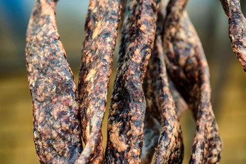 Dry homemade sausage Kyima close