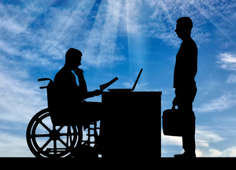 Concept of working disabled people