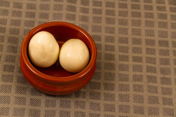Two pickled eggs