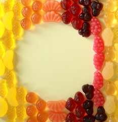 colorful candy frame round