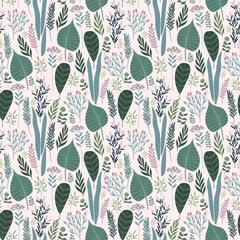 Floral seamless pattern. Vector design for different surfaces.