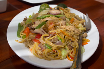 spaghetti with seafood