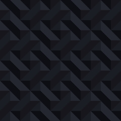 Dark seamless geometric texture - tile background.