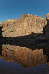 Obraz premium Rock formations reflecting in water