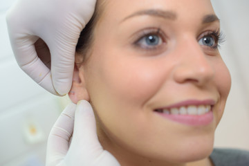 general practitioner working with inner ear