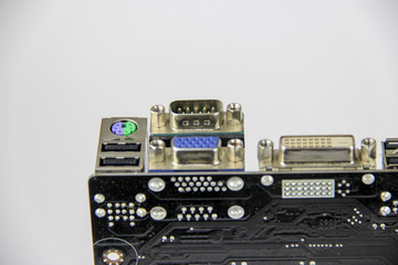 Fototapeta premium Details from the computer. Motherboard.