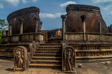 Fototapeta na wymiar Vatadage in the ancent city Polonnaruwa, Sri Lanka