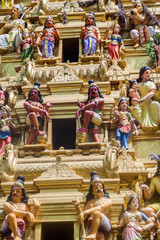 Detail of a decoration of New Kathiresan Kovil temple in Colombo, Sri Lanka
