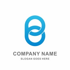 Monogram Letter B Geometric Square Circle Architecture Interior Construction Business Company Stock Vector Logo Design Template