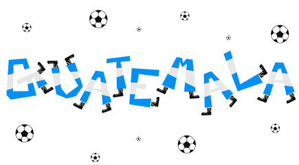 Fototapeta premium Football World Flag on Funny Alphabet Set : Vector Illustration