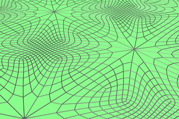 Lines of metal wires on green surface