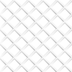 White geometric grid texture - vector seamless background